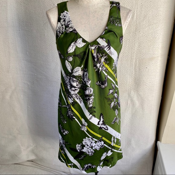 Talbots 4/6 Silk Floral Butterfly Stripe Dress - Picture 8 of 8